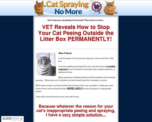 Cat Spraying No More - How to Stop Cats From Urinating Outside the Litterbox!