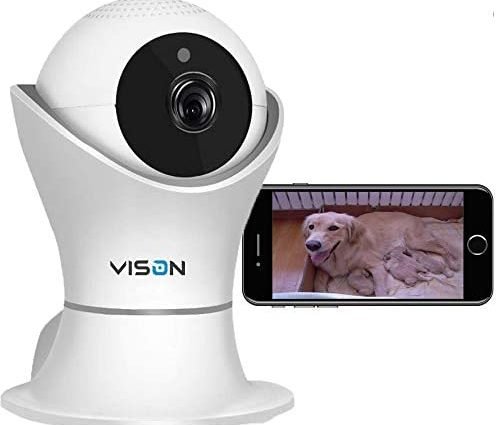 FullHD 1080p WiFi Home Security Camera Pet Camera Wireless IP Indoor Surveillance System Pan/Tilt/Zoom with 2 Way Audio Night Vision Motion Detection Remote Baby Monitor iOS/Android