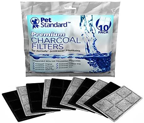 Premium Charcoal Filters for PetSafe Drinkwell Fountains, Pack of 10